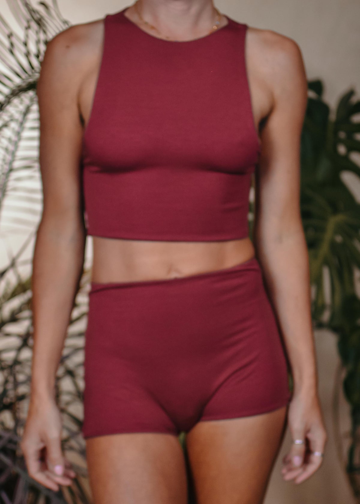 BOYSHORT LOUNGE BOTTOM  -  WINE