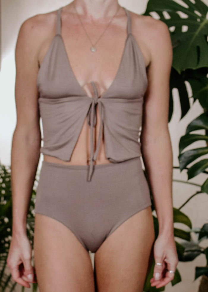 BABY CROP TOP - MOCHA