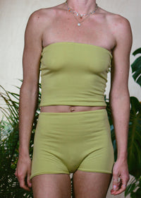 STRAPLESS CROP TOP - KIWI
