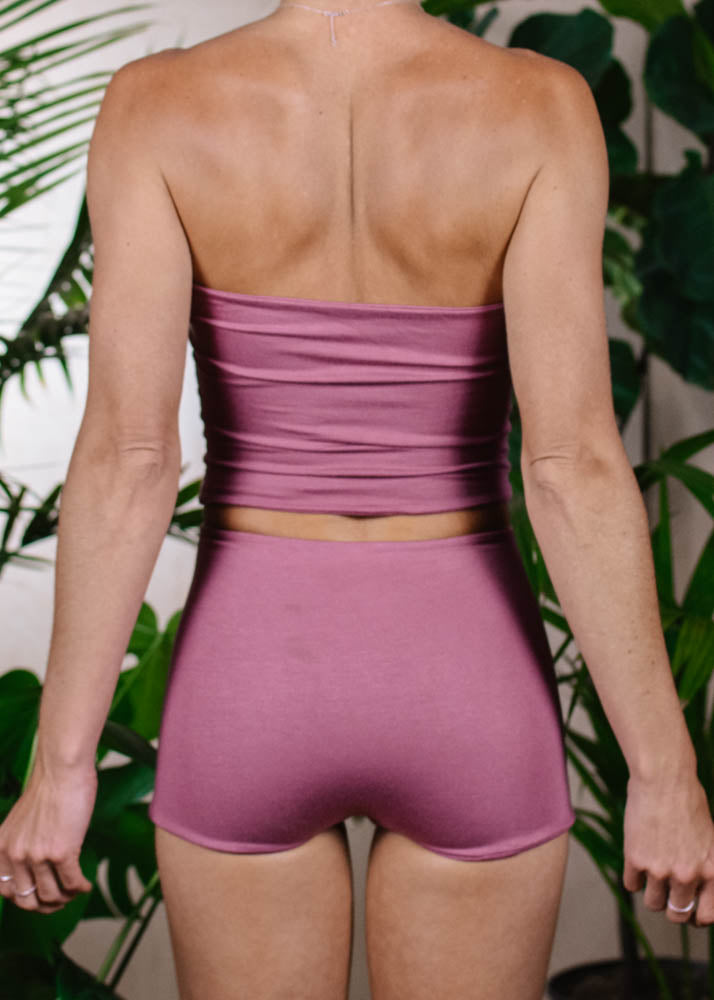 BOYSHORT LOUNGE BOTTOM  -  LILAC